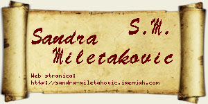 Sandra Miletaković vizit kartica